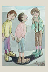 three boys standing
